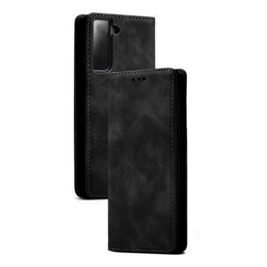 CAPA DE COURO COM BOLSO INTERNO PARA SAMSUNG GALAXY S22 PRETO